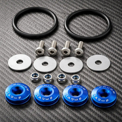 Sujetador Paragolpes Universal Auto Azul JDM
