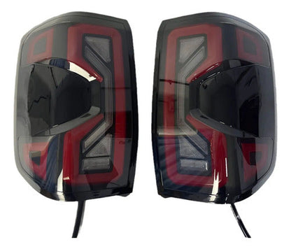 Faros Traseros Full Led Ford Ranger T9 2023 Giro Secuencial Ambos Lados Negro Y Rojo