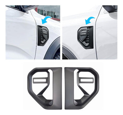 Kit Fenders + Molduras Raptor Para Ford Ranger Xl 23-25 Negro