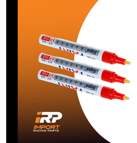 Marcadores Fibrones Rojos De Pintura Sintética Kit X3 Indeleble Oleo