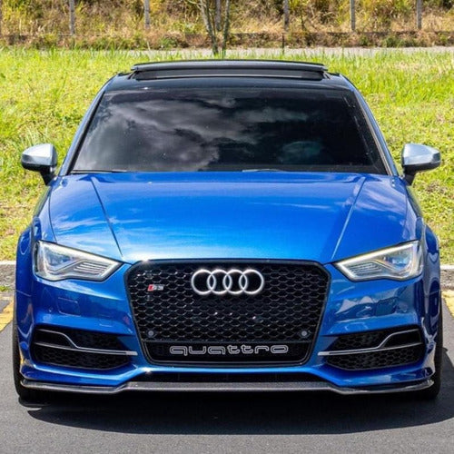 Parrilla Rs3 Para Audi A3 8v 14-16 Negra Y Quattro Debajo