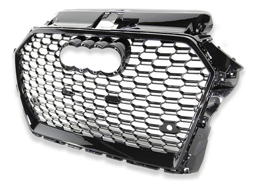 Parrilla Estilo Rs3 Para Audi A3 8v 17-20 Negra Quattro Negra