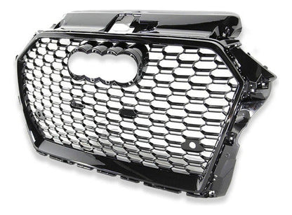 Parrilla Estilo Rs3 Para Audi A3 8v 17-20 Negra Quattro Negra