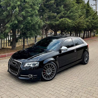 Parrilla Para Audi S3 8p 08-13 Con Borde Cromado Viras Negra