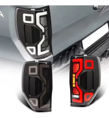 Faros Traseros Led Ford Ranger 2012-2022 T6 T7 T8 T9 Xlt Ambos Lados Negro