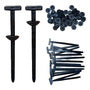 Kit 20 Ganchos Grampas Clips Pasarueda Plasticos Universal