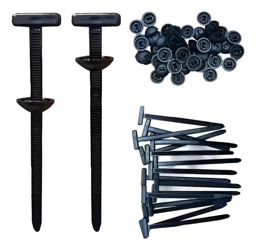 Kit 20 Ganchos Grampas Clips Pasarueda Plasticos Universal
