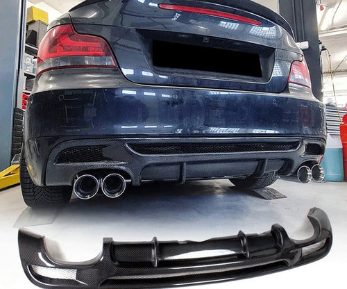 Difusor Trasero De Carbono Para Bmw E82 Serie 1 135 Salida Doble