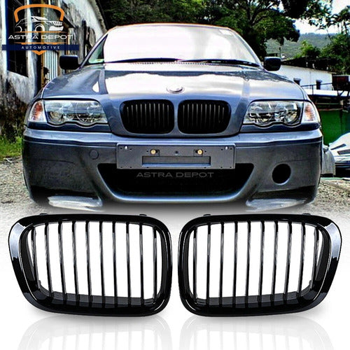 Kit Paragolpe + Parrilla Para Bmw E46 M3 Pre Lci 99-01 Negro