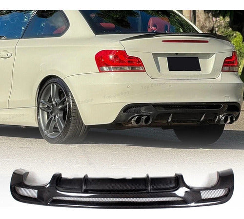 Difusor Trasero De Carbono Para Bmw E82 Serie 1 135 Salida Doble
