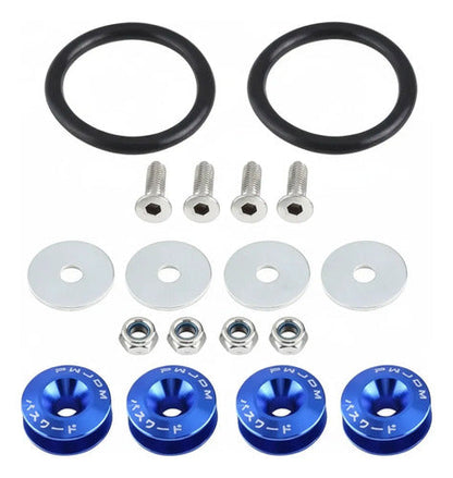 Sujetador Paragolpes Universal Auto Azul JDM