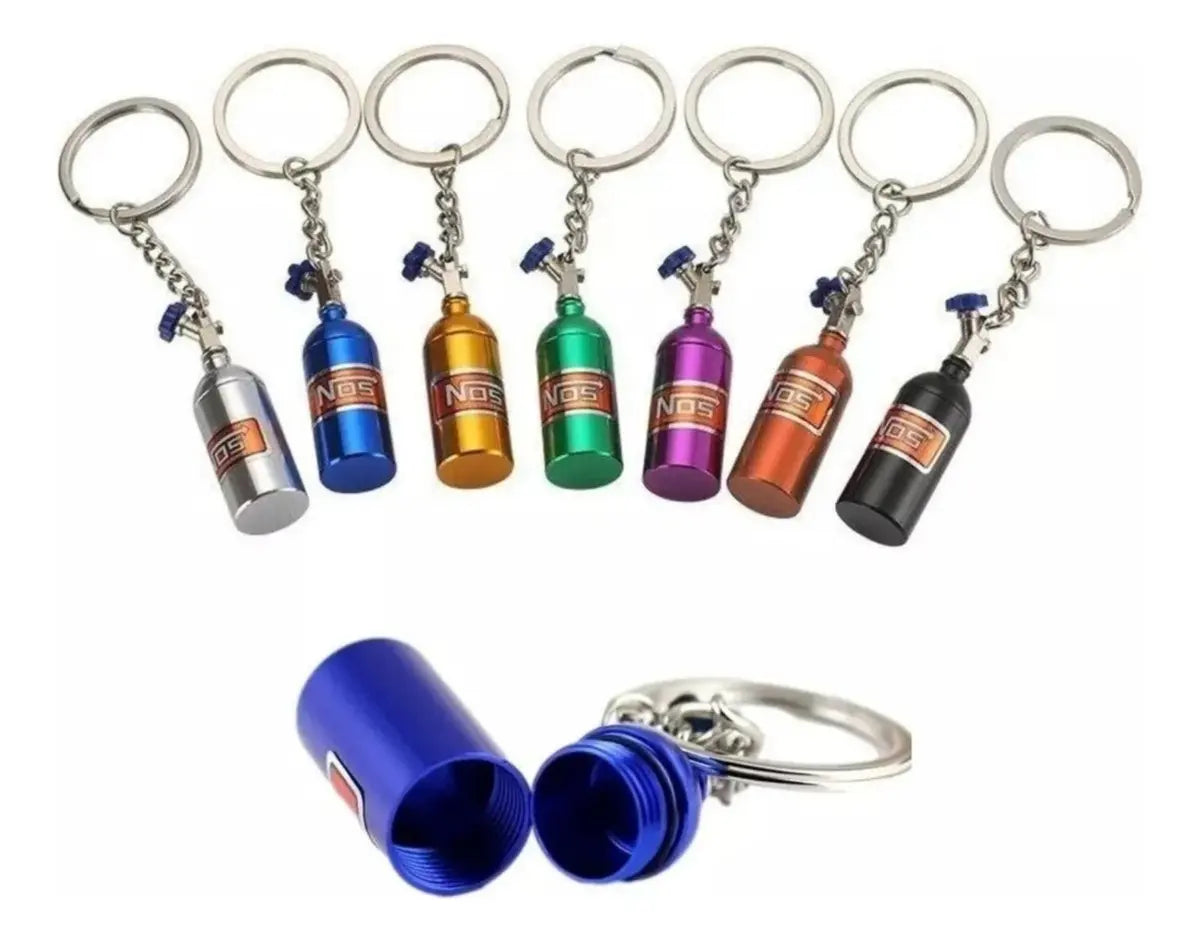 Llavero Nitro Nos Garrafa Tunning Oxido Nitroso Botellon Color Azul