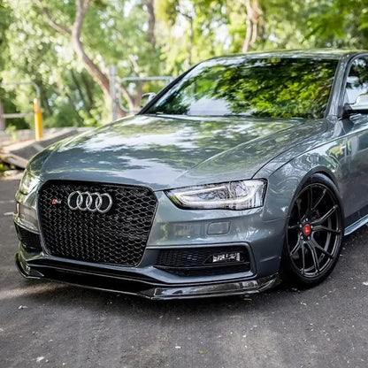 Parrilla estilo RS4 para Audi A4/S4 13-16 Negra con borde negro.