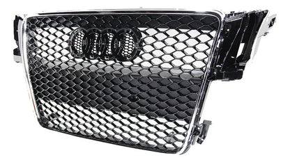 Parrilla estilo RS5 para Audi A5 08-11 con Borde Cromado.