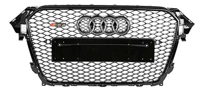 Parrilla estilo RS4 para Audi A4/S4 13-16 Negra con borde negro.