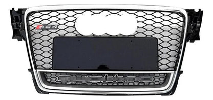 Parrilla Rs4 Audi A4 B8 08-12 Borde Cromado Quattro Debajo Cromado