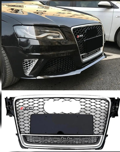 Parrilla Rs4 Audi A4 B8 08-12 Borde Cromado Quattro Debajo Cromado