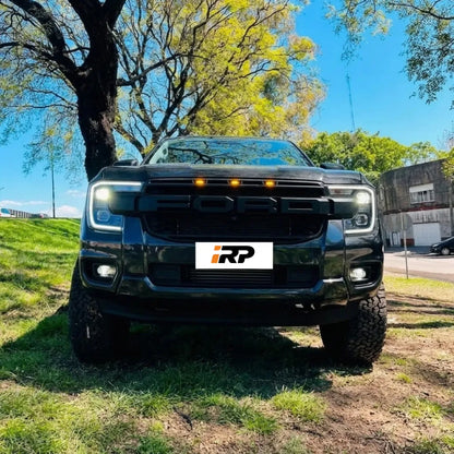 Parrilla Tipo Raptor para Ford Ranger T9 XLT 23-25 Con Led