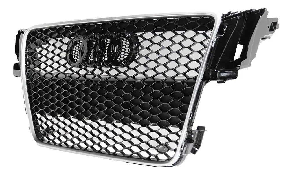 Parrilla estilo RS5 para Audi A5 08-11 con Borde Cromado.