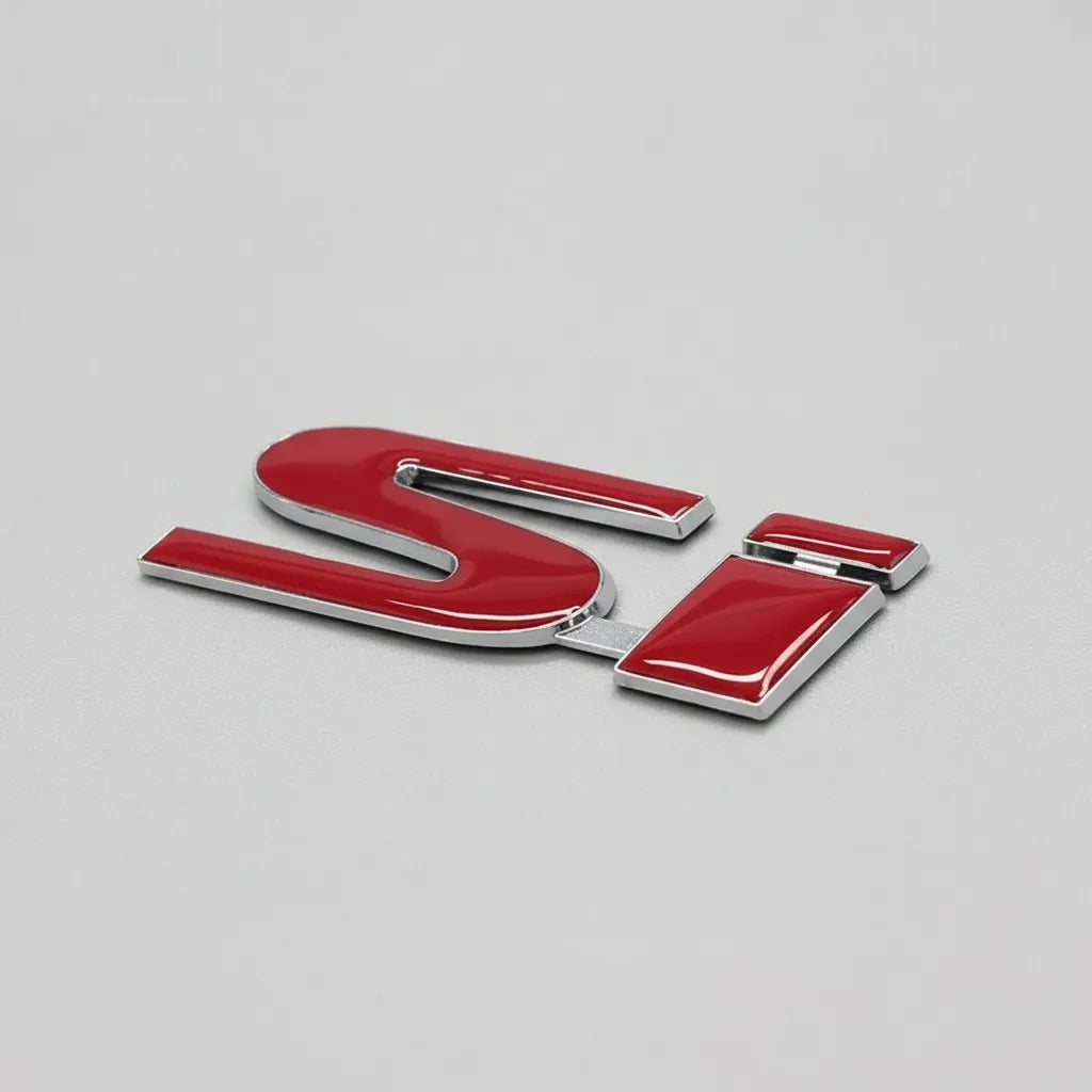Logo Si Rojo New Civic 06-11 Trasero Autoadhesivo