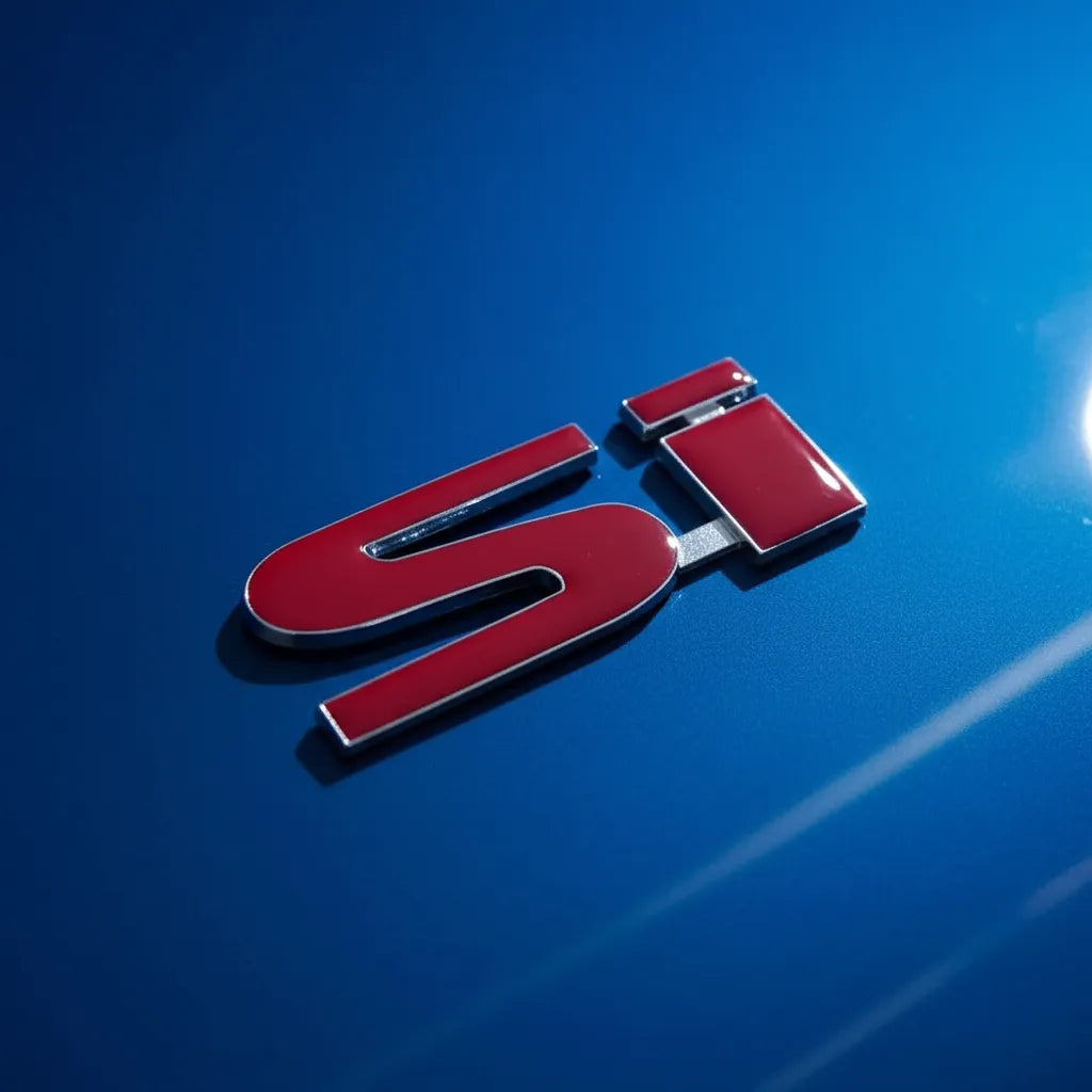 Logo Si Rojo New Civic 06-11 Trasero Autoadhesivo