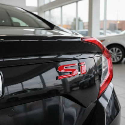 Logo Si Rojo New Civic 06-11 Trasero Autoadhesivo