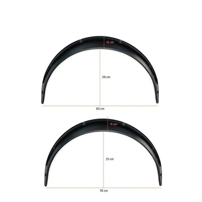 Kit X4 Fenders Flares Ensanches de Guardabarros Universales - 2 Medidas