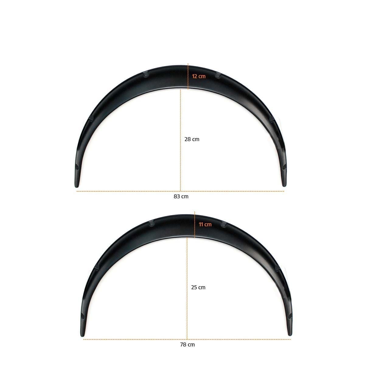 Kit X2 Fenders Flares Ensanches de Guardabarros Universales - 2 Medidas