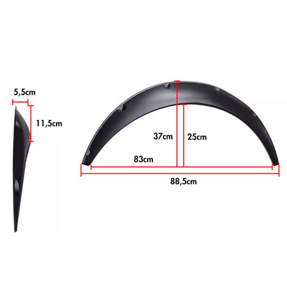 Kit X4 Fenders Flares Ensanches de Guardabarros Universales - 2 Medidas