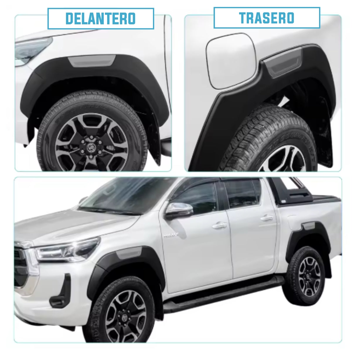 Ensanches Fenders X 4 para Toyota Hilux 2015-2022