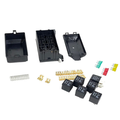 Caja Fusiblera Fusilera Auto Instalación Eléctrica Universal con Relays Mega