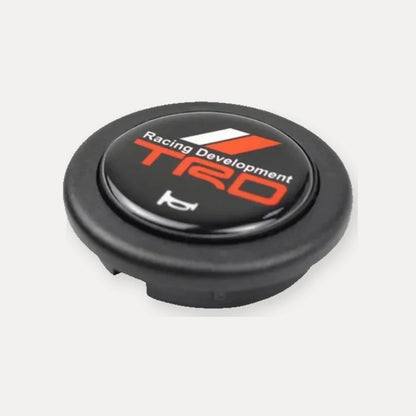 Pulsador de Bocina logo TRD Toyota para Volante Deportivo tipo Nardi Omp Momo Gp Race. [IRP-CATALOG:HORN001-TRD-GALLERY-2-C.webp:c65297e4e8f3148b]