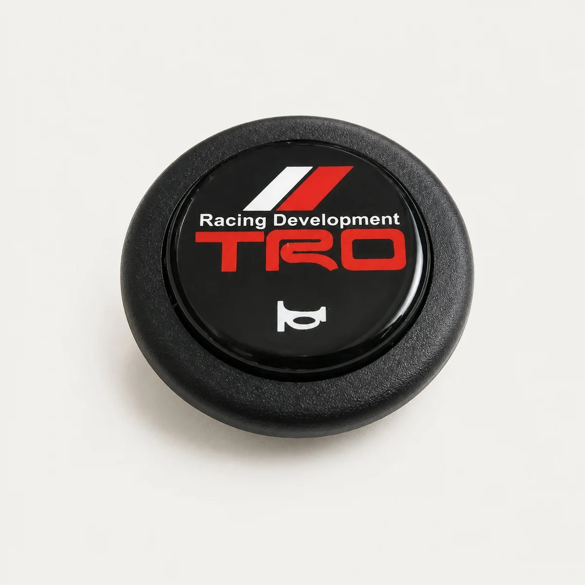 Pulsador de Bocina logo TRD Toyota para Volante Deportivo tipo Nardi Omp Momo Gp Race. [irp-catalog:horn001-trd-gallery-4-c.webp:e0783c8f032c37e9]