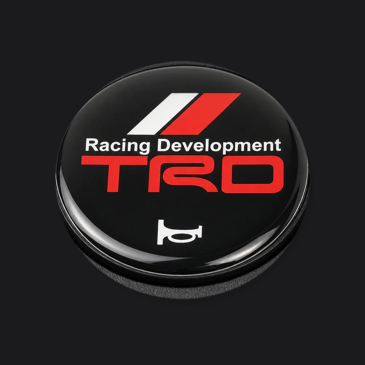 Pulsador de Bocina logo TRD Toyota para Volante Deportivo tipo Nardi Omp Momo Gp Race. [IRP-CATALOG:HORN001-TRD-GALLERY-4-O.webp:819885bbbc942db1]