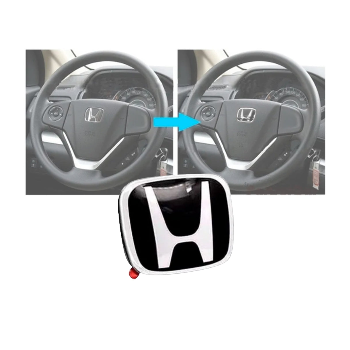 Emblema H Volante Negro Honda Civic Fit Crv Accord