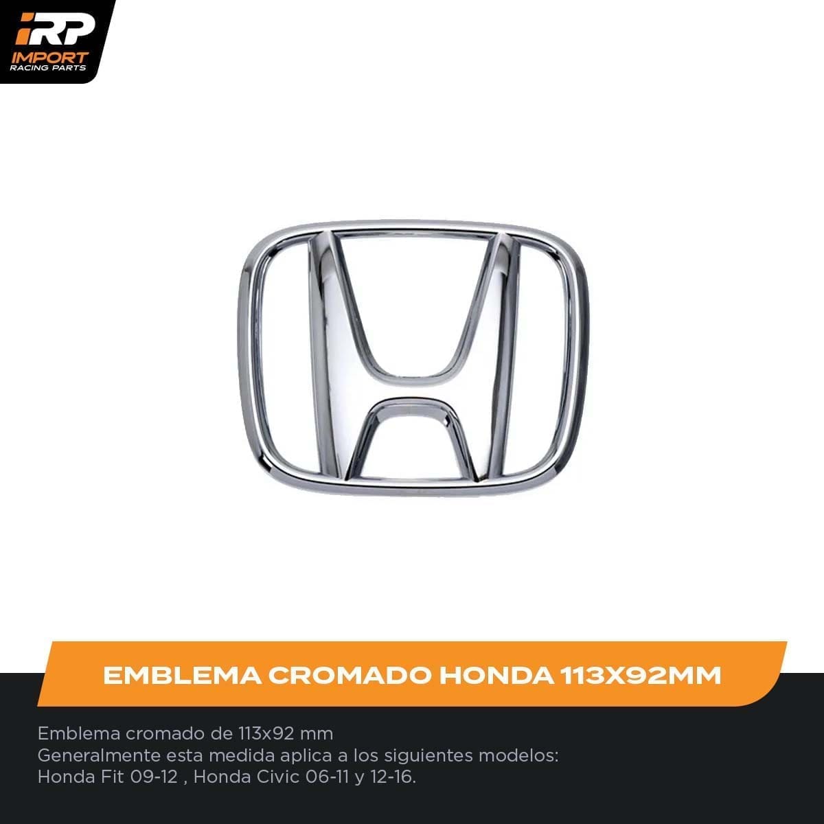 Honda Emblema H Delantero Cromado Original Varios Modelos