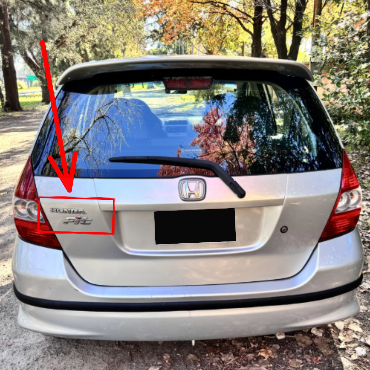 Insignia Baúl para Honda Fit 03-07 Trasera Logo Emblema