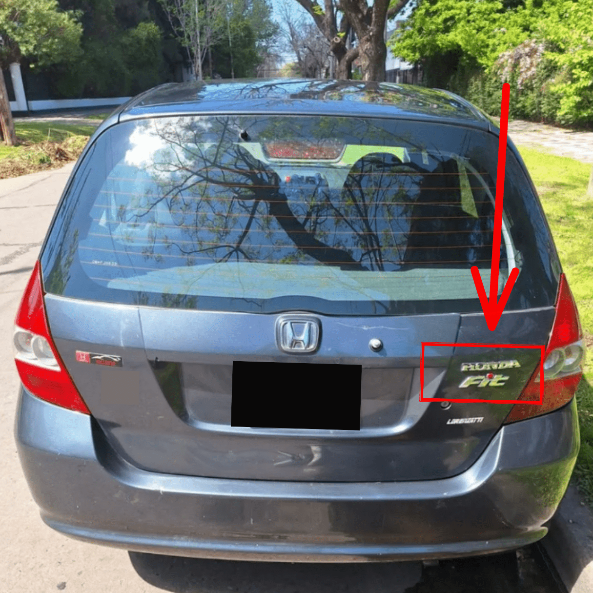 Insignia Baúl para Honda Fit 03-07 Trasera Logo Emblema