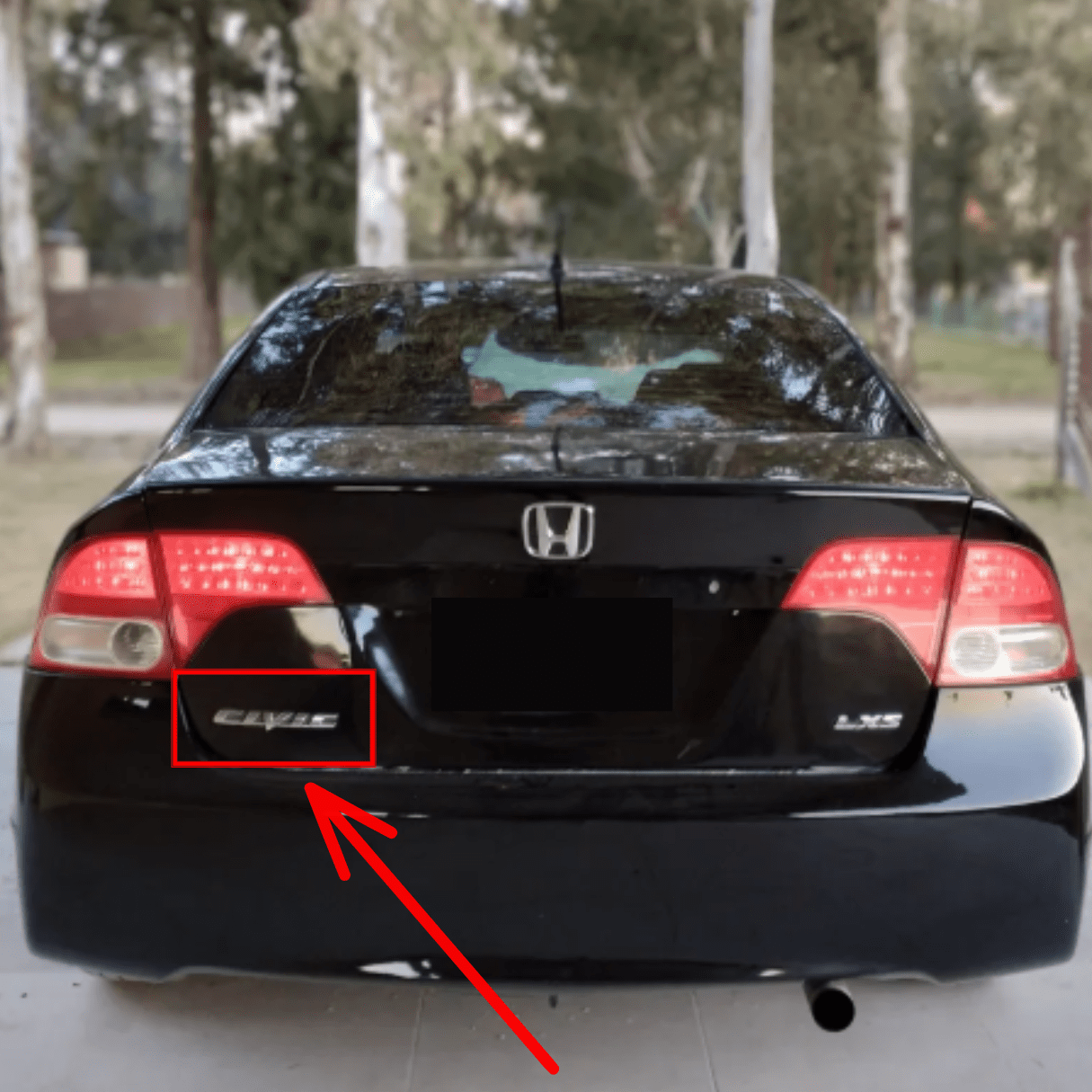 Emblema de Baúl Honda Civic 06-11 Trasero Cromado