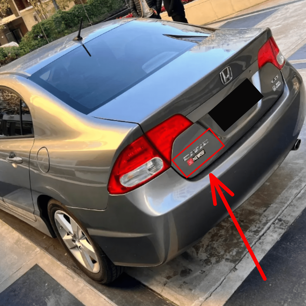 Emblema de Baúl Honda Civic 06-11 Trasero Cromado