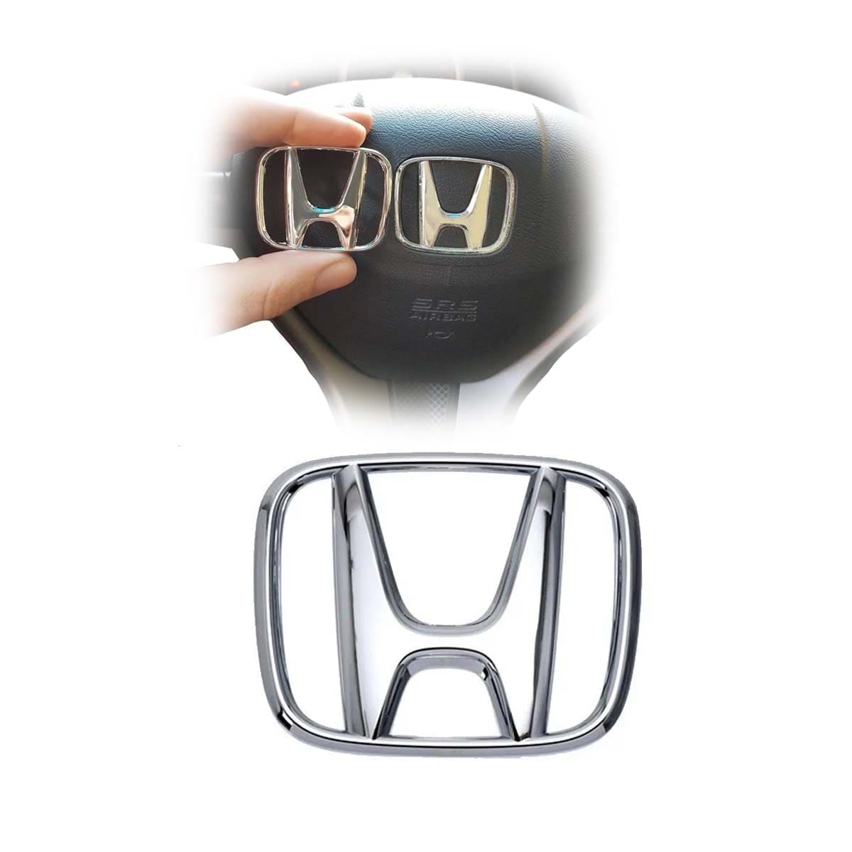 Insignia Volante H Honda Civic Accord Crv Fit Hrv City Cromada