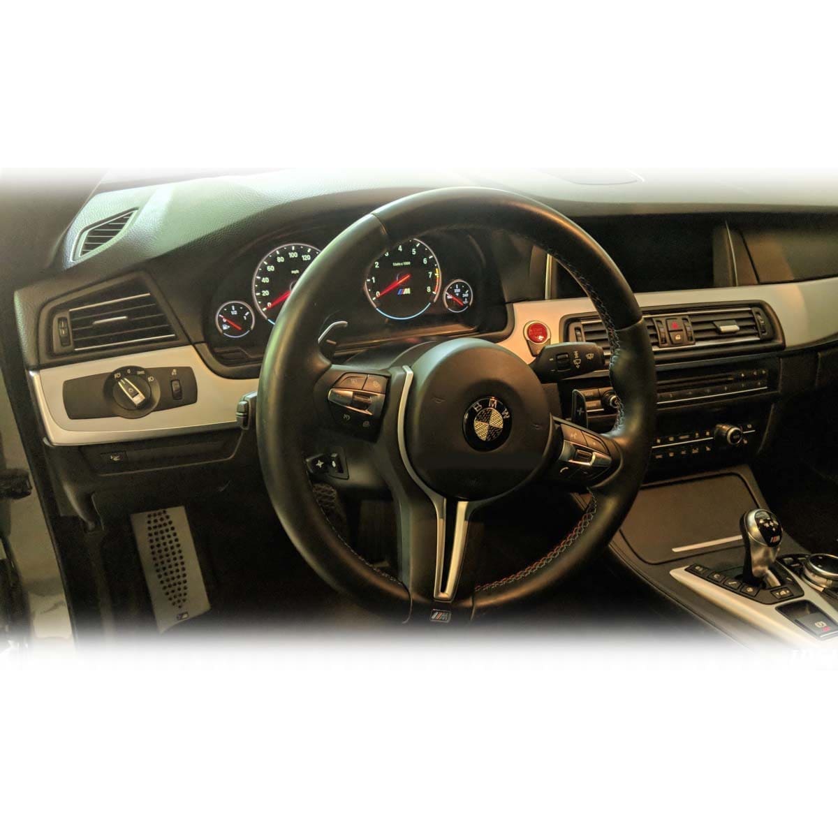 Emblema Volante BMW Fibra de Carbono 45mm