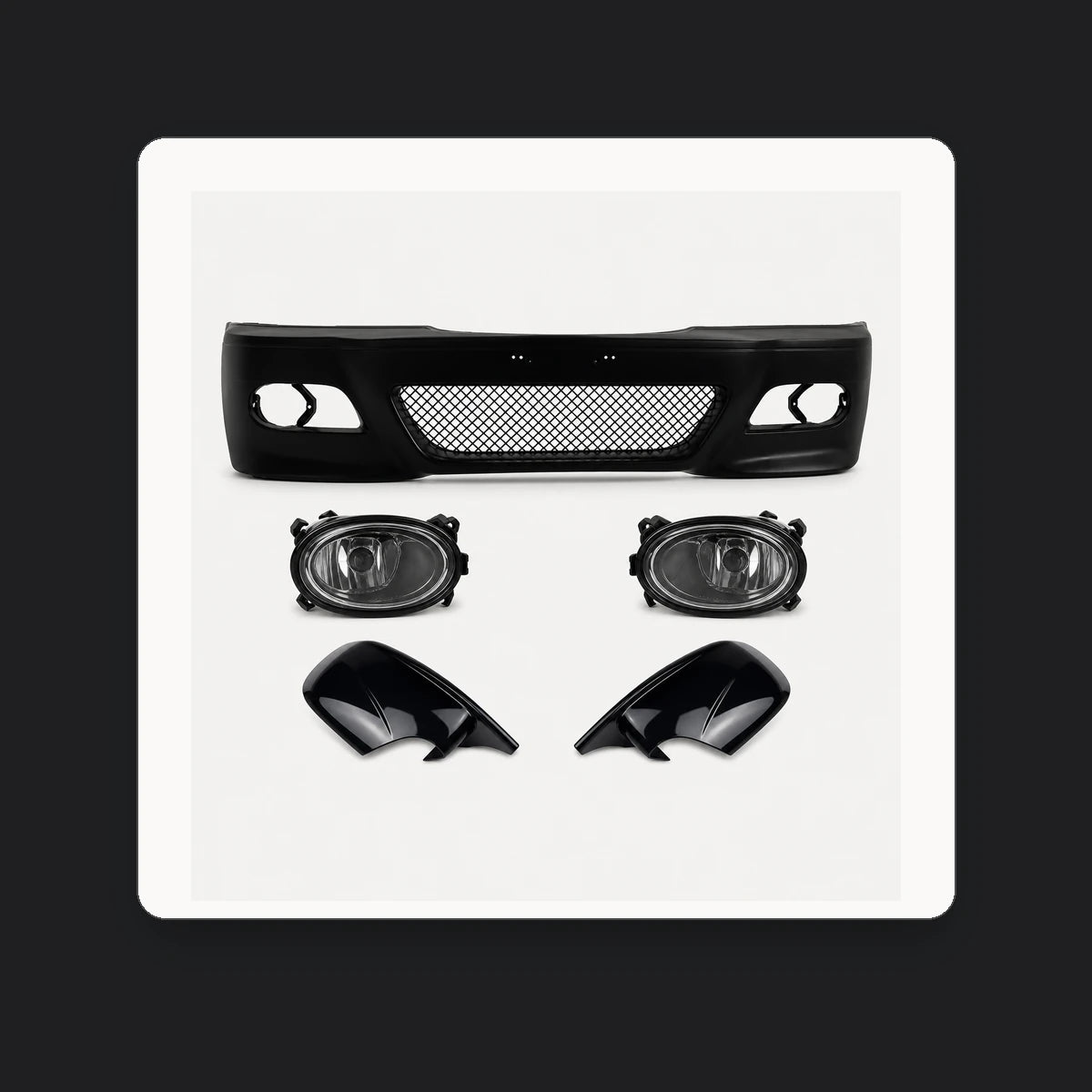 Kit Paragolpe + Carcasas Espejo Para Bmw E46 M3 Negro. [IRP-CATALOG:KIT-BUMP004-ESPE004-GALLERY-1-O.webp:baea2d611cc98407]