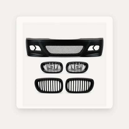 Kit Paragolpe + Parrillas Para Bmw E46 M3 Pre Lci 99-01 Negro. [IRP-CATALOG:KIT-BUMP004-PARR027-2DR-GALLERY-1-C.webp:3b98e7e6d4390a98]