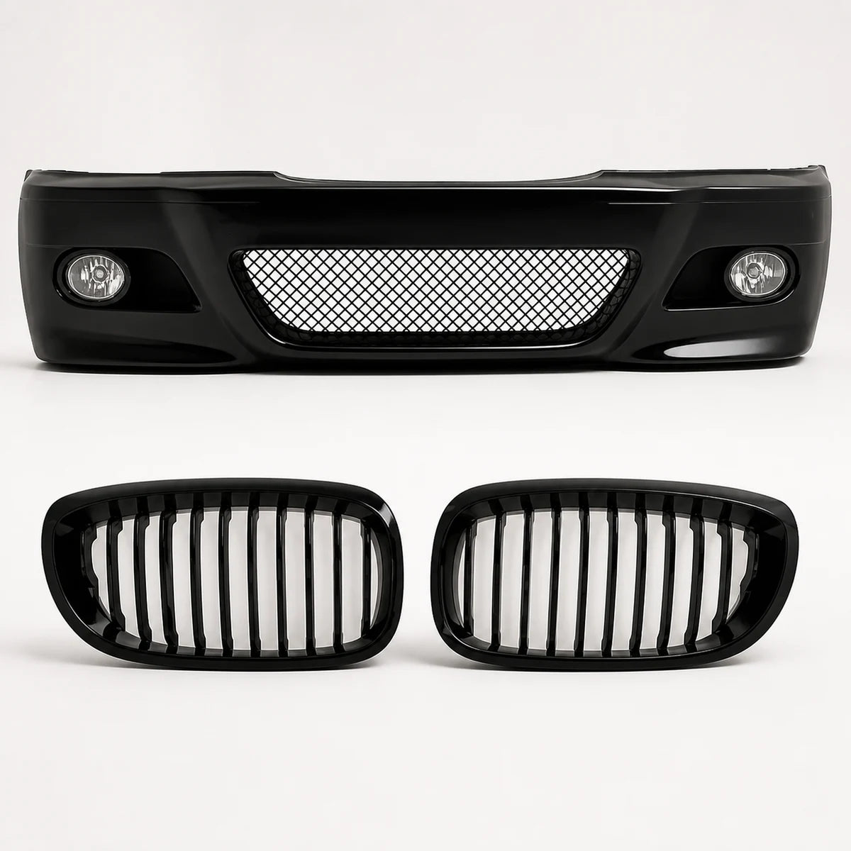 Kit Paragolpe + Parrillas Para Bmw E46 M3 Pre Lci 99-01 Negro. [irp-catalog:kit-bump004-parr027-2dr-gallery-1-c.webp:a6f15e676f84a42c]