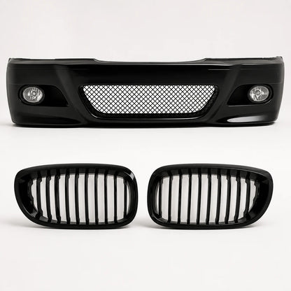 Kit Paragolpe + Parrillas Para Bmw E46 M3 Pre Lci 99-01 Negro. [irp-catalog:kit-bump004-parr027-2dr-gallery-1-c.webp:a6f15e676f84a42c]