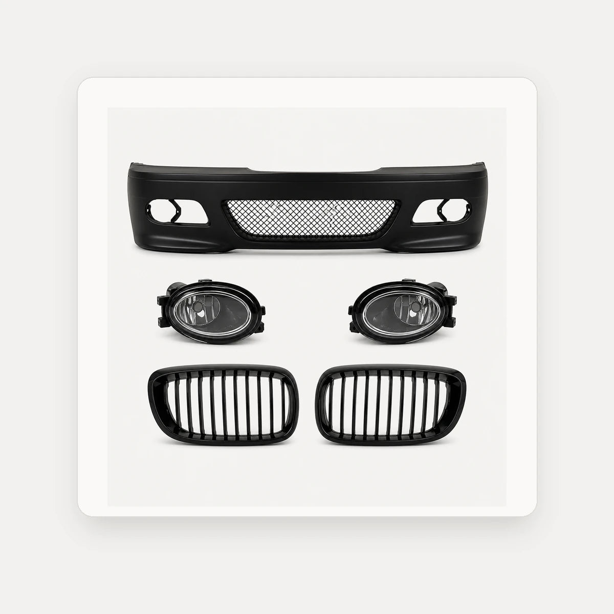 Kit Paragolpe + Parrilla Para Bmw E46 M3 Pre Lci 99-01 Negro. [IRP-CATALOG:KIT-BUMP004-PARR027-4DR-GALLERY-1-C.webp:8951402810701b5b]