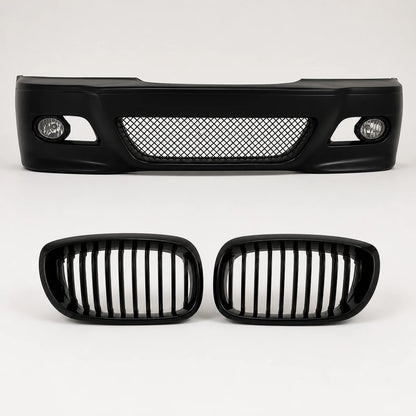 Kit Paragolpe + Parrilla Para Bmw E46 M3 Pre Lci 99-01 Negro. [irp-catalog:kit-bump004-parr027-4dr-gallery-1-c.webp:8547e2798c529db4]