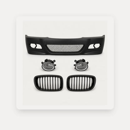 Kit Paragolpe + Parrillas Para Bmw E46 M3 Lci 02-05 Negro. [IRP-CATALOG:KIT-BUMP004-PARR028-4DR-GALLERY-1-C.webp:fd7a8d1aed64f535]