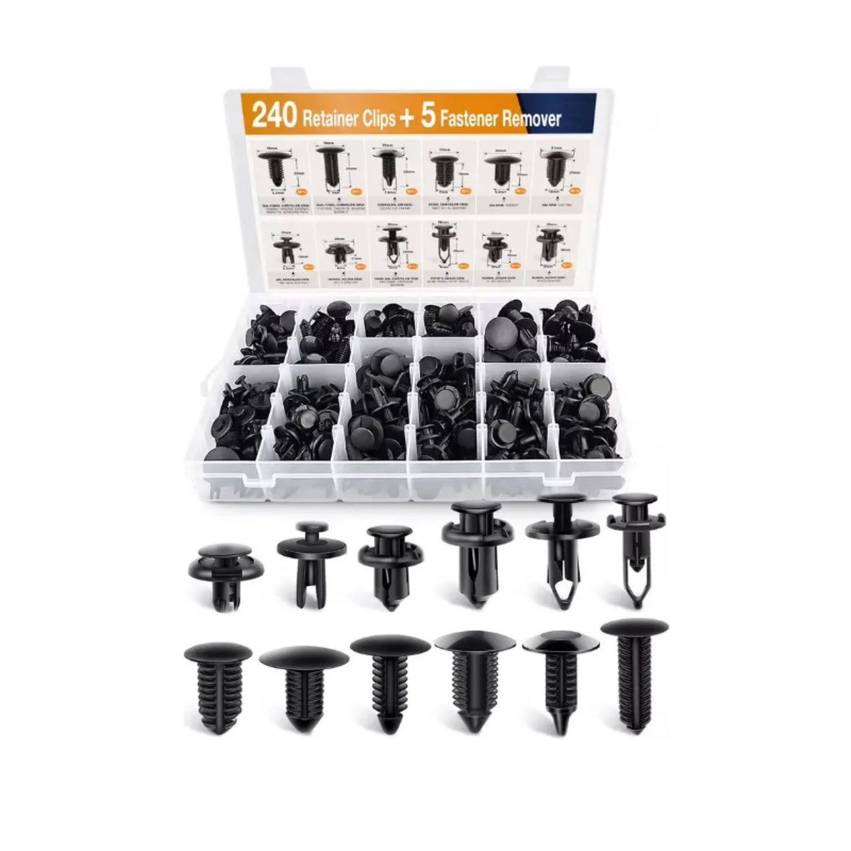 Kit 240 Clips + 2 Guardaplast Delanteros Honda CRV 07-11